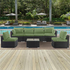 Cushion Covers for 7 Pcs Wicker Rattan Sectional Sofa