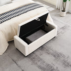 48" Ottoman with Storage and Safety Hinge