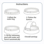 141.73in Outdoor Inflatable Swimming Pool