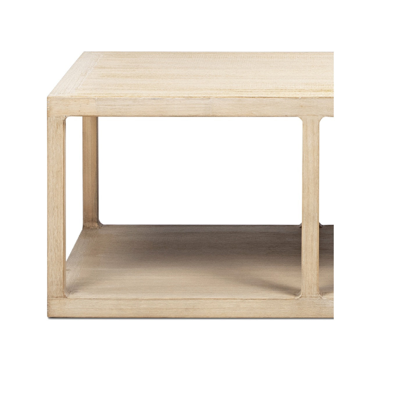 Ellis 48" Reclaimed Wood Open Frame Coffee Table with Lower Shelf