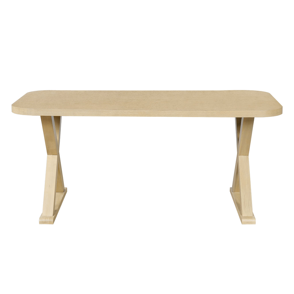 Natural Oak Veneer Dining Table
