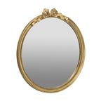 30" x 32.1" Round Decorative Wood Frame Wall Mirror