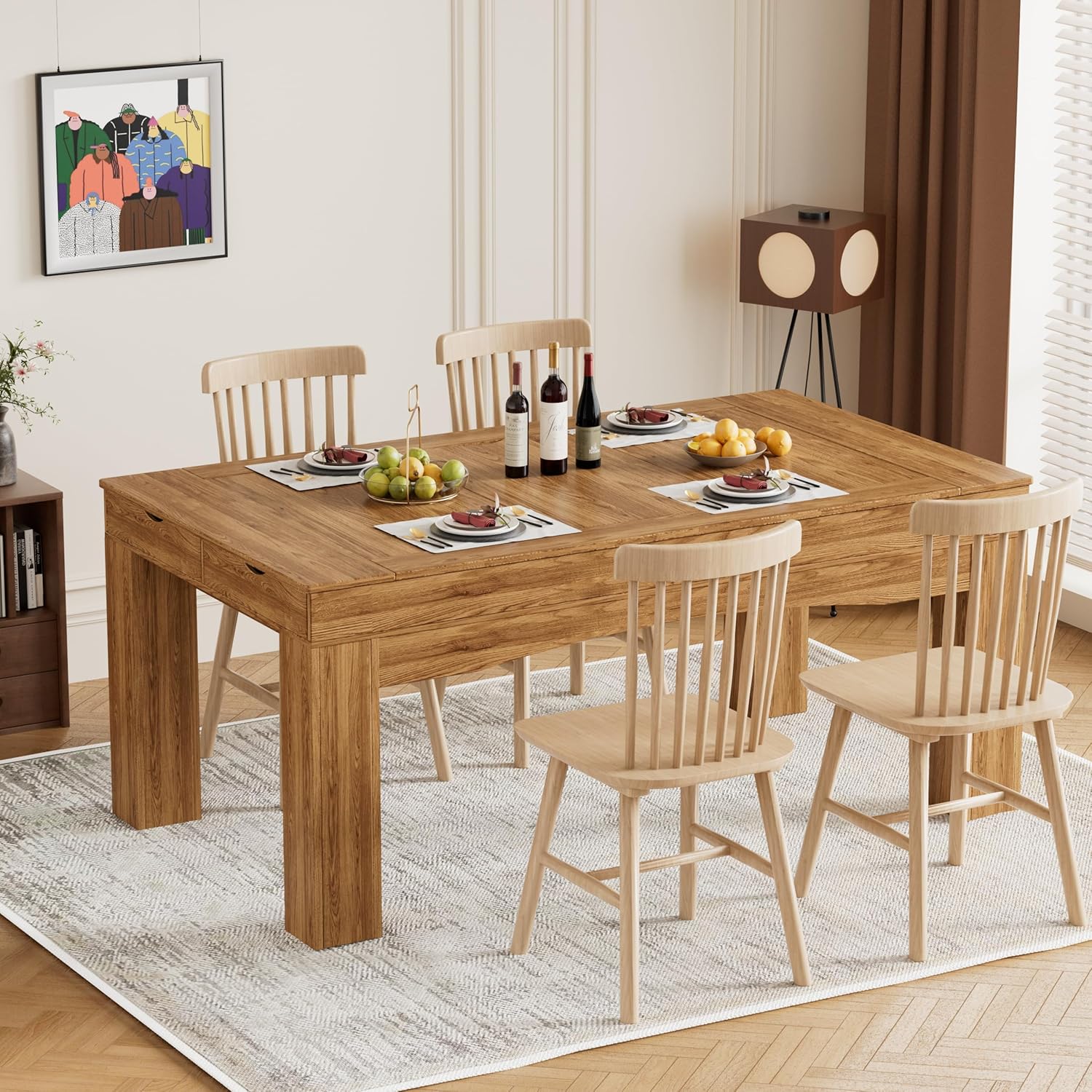 Gaming Table with Removable Top for 4-6 Players