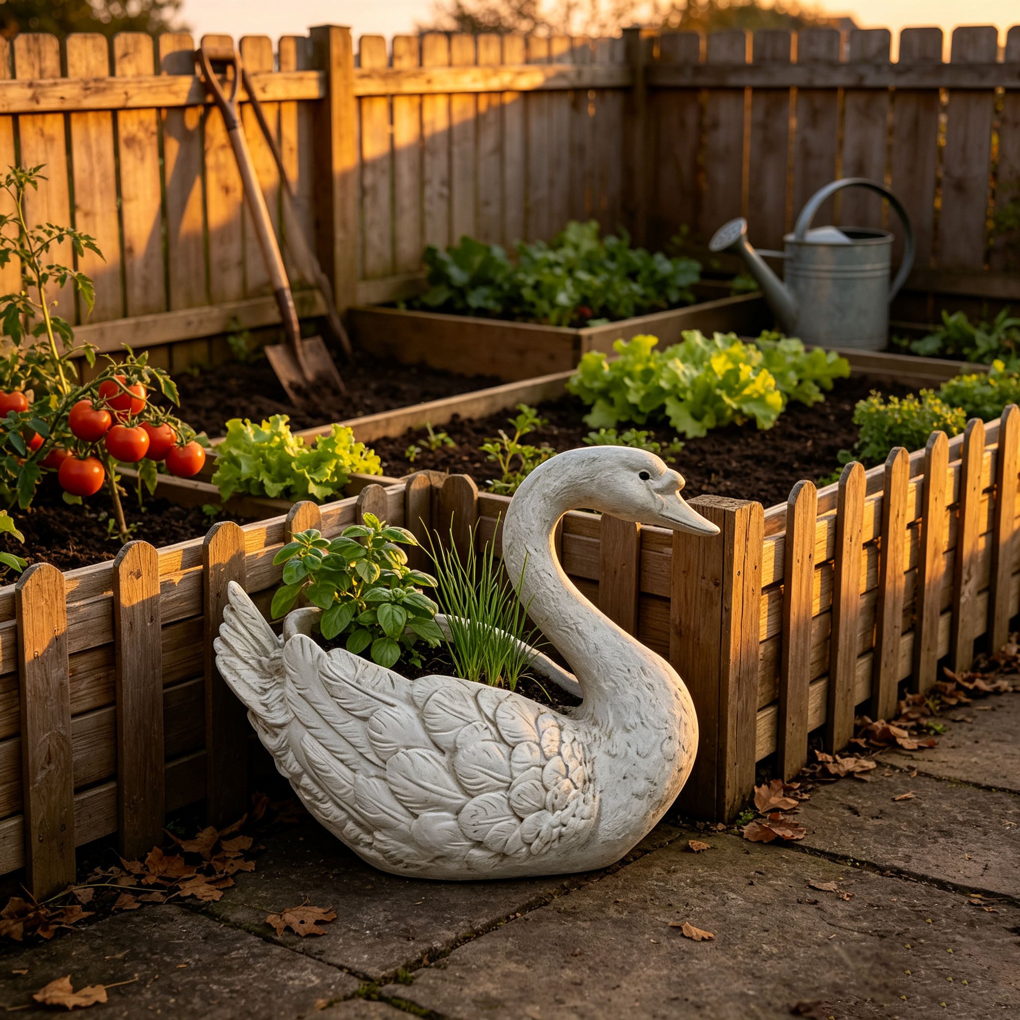 Elegant Swan Planter