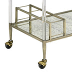 Cirro Antique Mirror & Wire Serving Cart