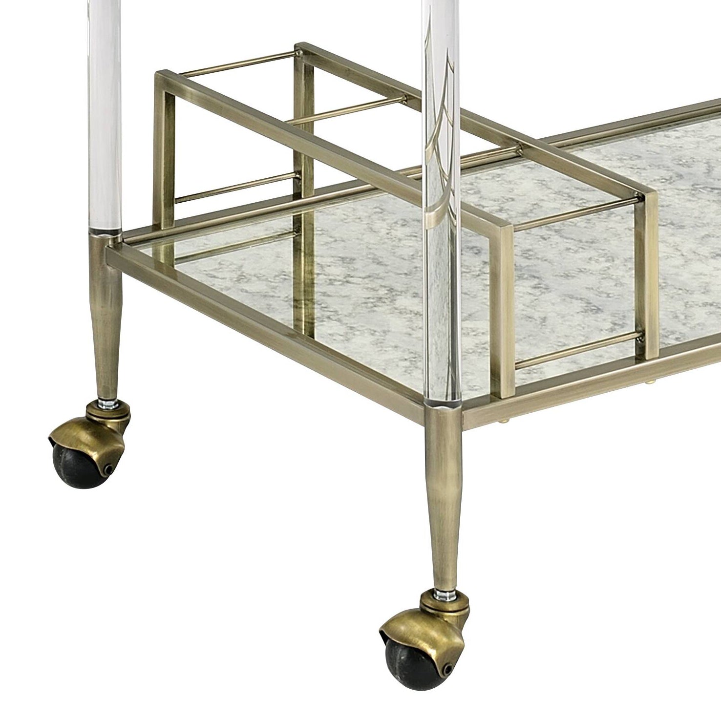Cirro Antique Mirror & Wire Serving Cart