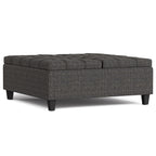Harrison 40 Inch Wide Large Square Coffee Table Storage Ottoman