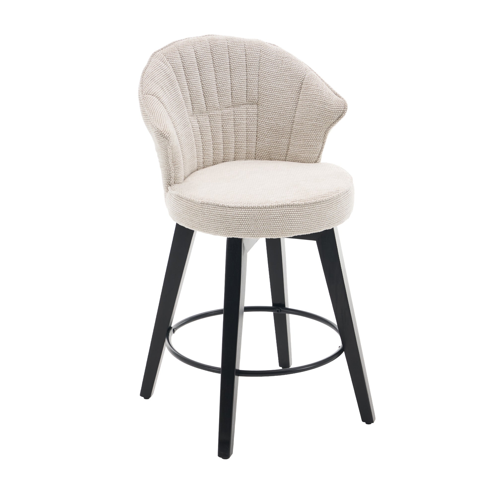 Wing Back Swivel Bar Stools Set of 2