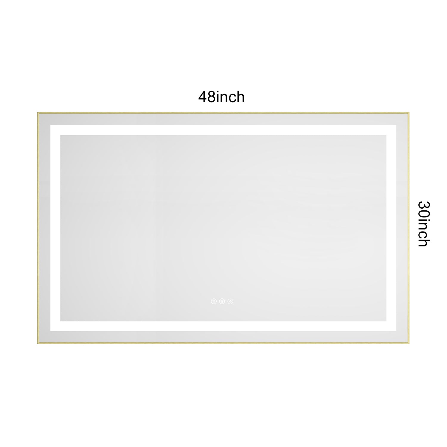 48" x 30" LED Bathroom Mirror with Front and Backlight