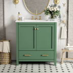 30 Inch Green Bathroom Vanity