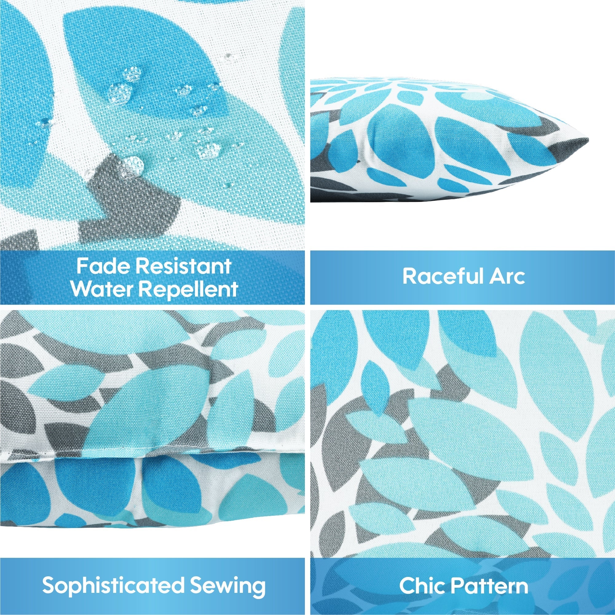 2 Pack Outdoor Throw Pillows, Waterproof & Fade-Resistant