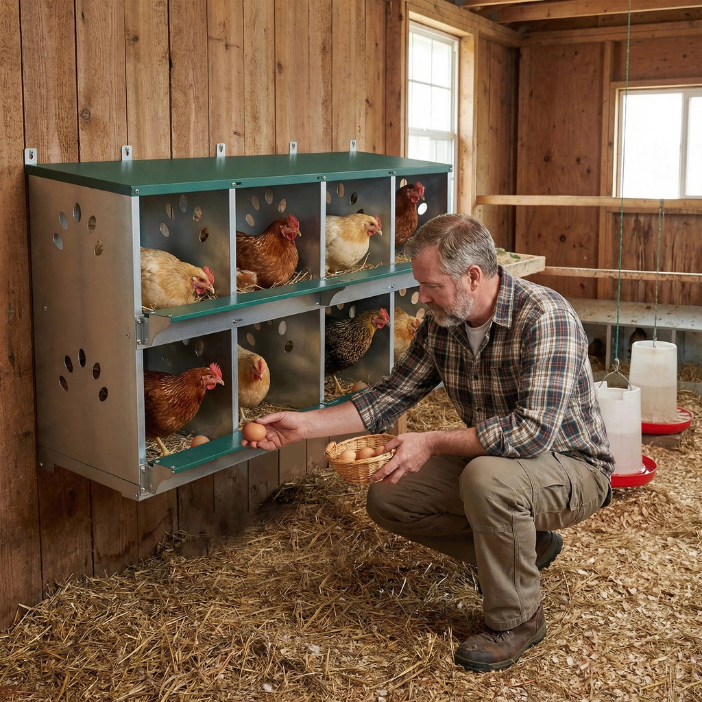 8 Compartment Chicken Nesting Boxes