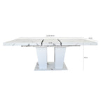 Extendable Dining Room Table for 6-10, Modern All