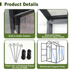 6x6FT Walk-in Outdoor Greenhouse