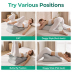 Ergonomic 27° Memory Foam Support Pillow for Couples