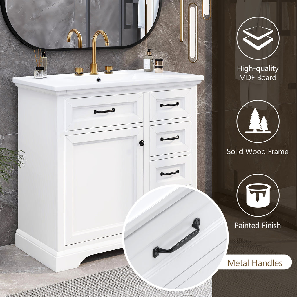 36" Bathroom Vanity with Sink