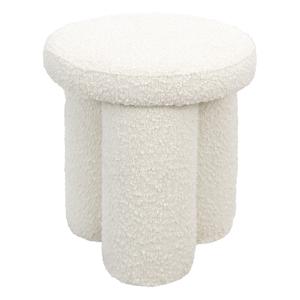 Wesley Sherpa Upholstered Ottoman Footstool