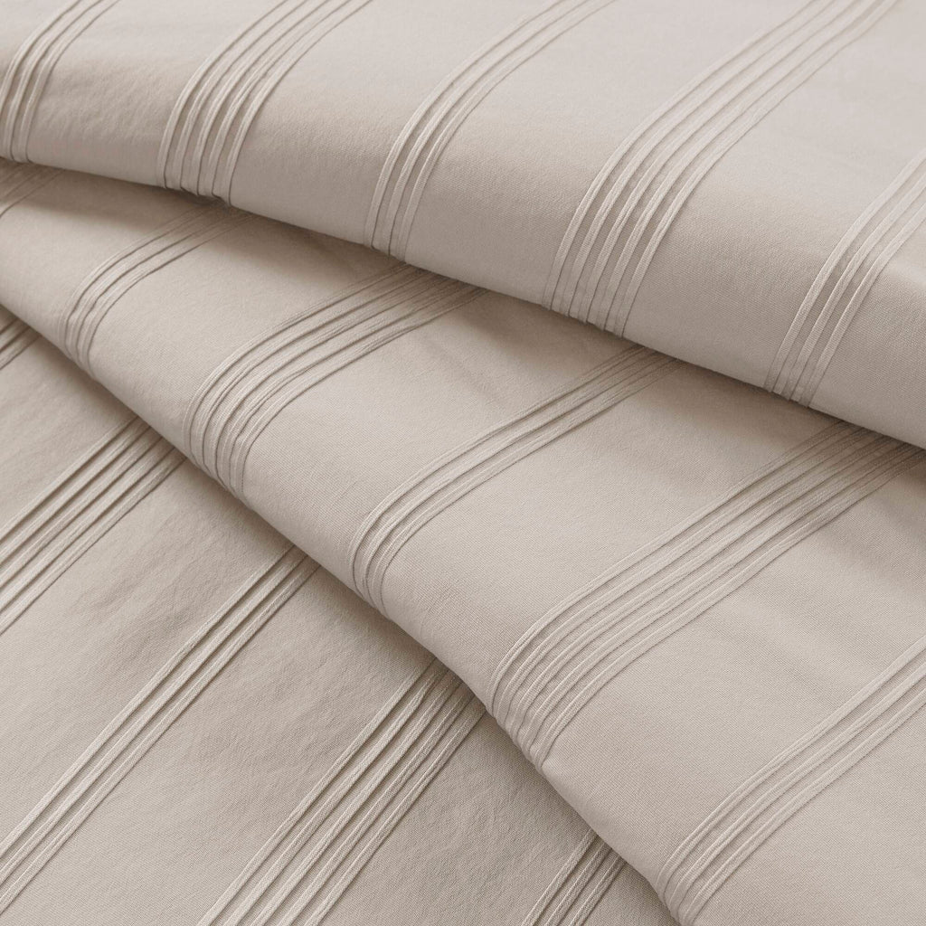 3-Piece Full Woven Striped Duvet Set