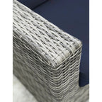 Ready-to-Use 4-Person Wicker Seating Group with Premium Fabric