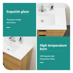 36"x18" White Rectangular Single Vanity Top