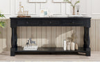 TREXM Console Table - 63" Long with Drawers & Shelf