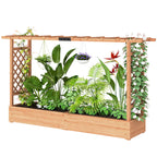 Outsunny Raised Garden Bed with Trellis
