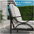 Set of 2 All-Weather Metal Armchairs