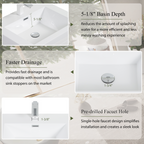 24" Wall-Mounted Bathroom Vanity with Sink