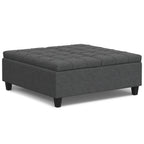 Harrison 40 Inch Wide Large Square Coffee Table Storage Ottoman