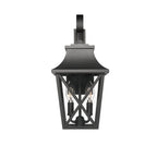 Black Outdoor Wall Lantern 2-Light Set