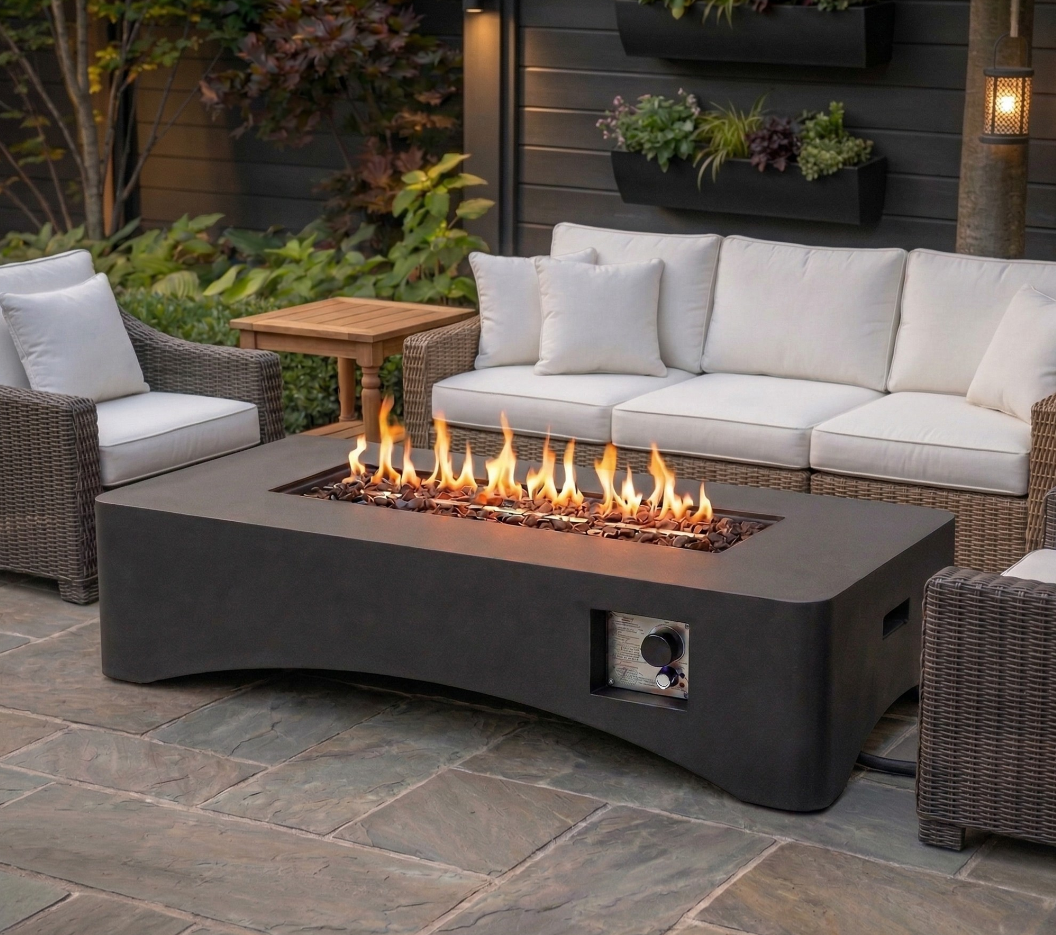 56" Propane Fire Pit Table