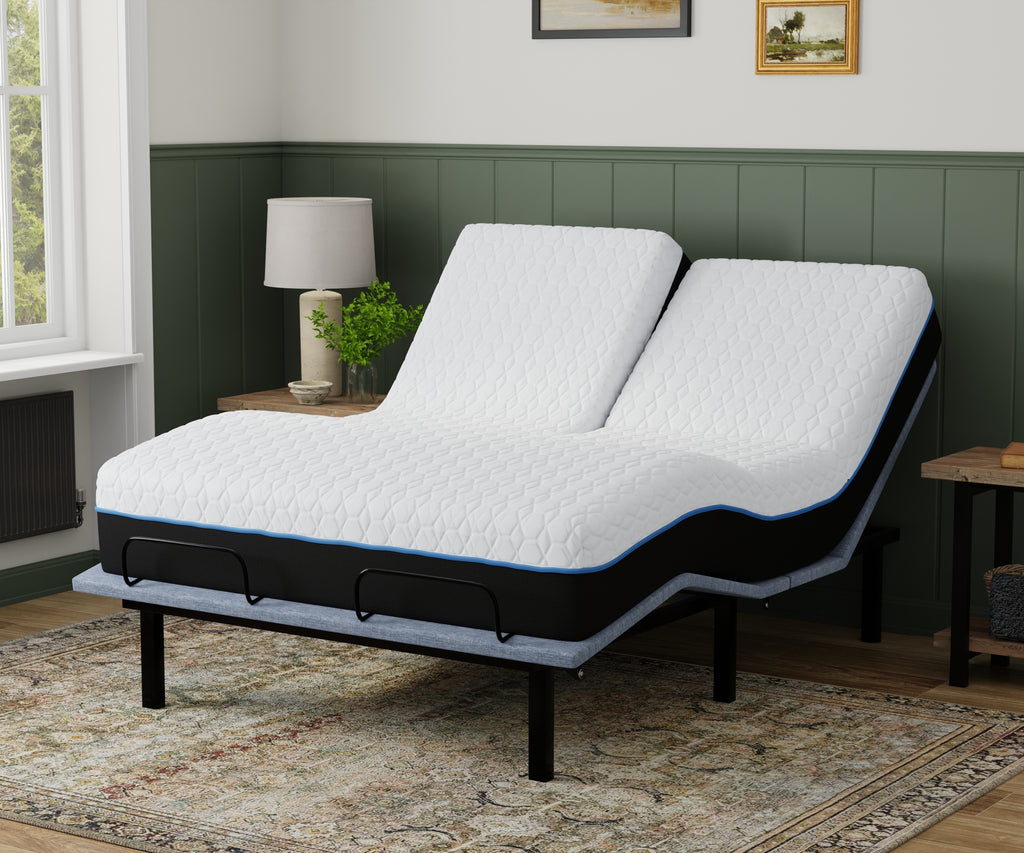 Copper Lux 12" Split Top Queen Soft Memory Foam Mattress with Phase Change Cooling Fabric