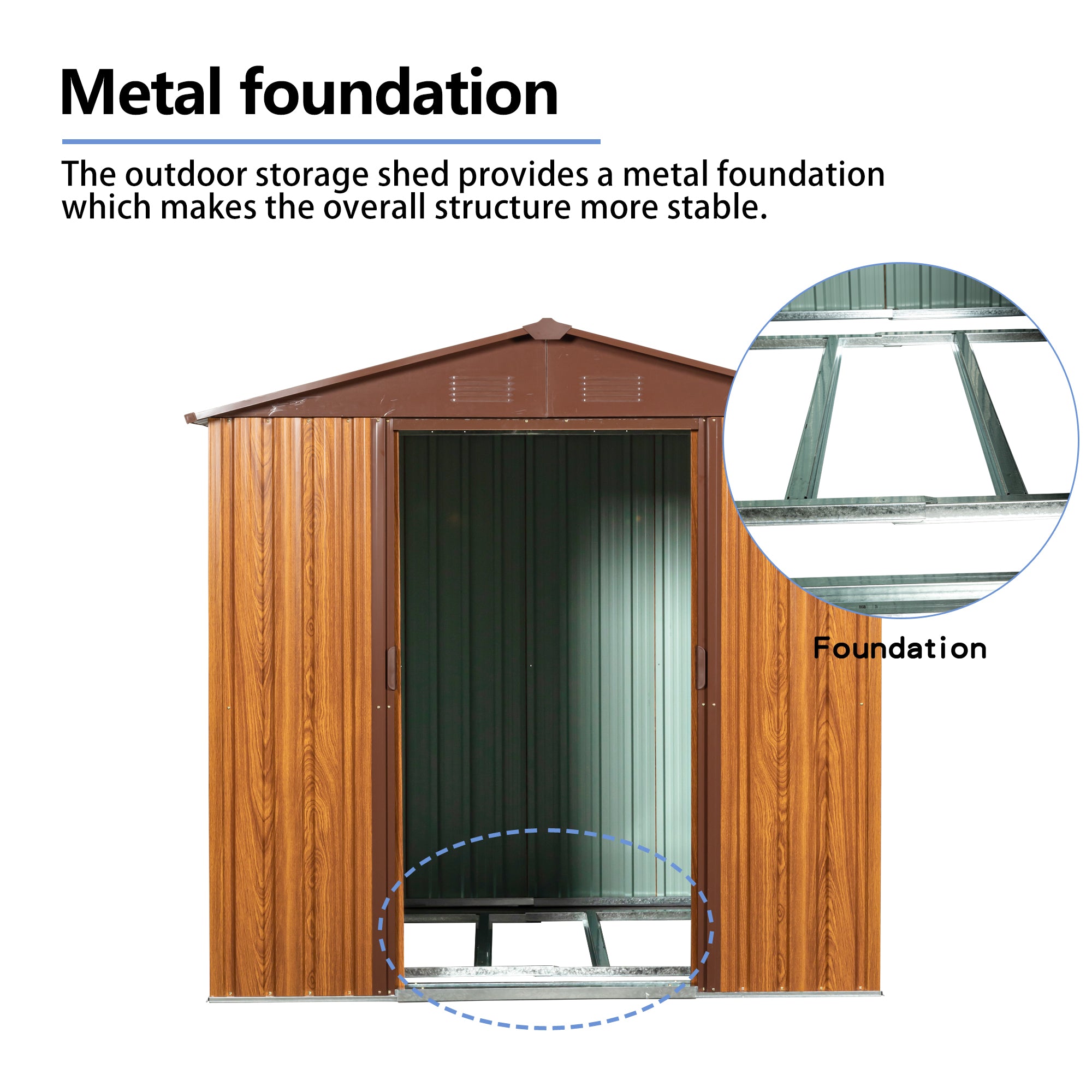6 Ft. W X 6 Ft. D Metal Storage Shed