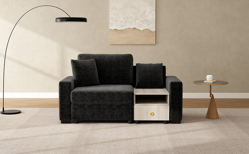 Modern Sofa Couch with Storage Armrest