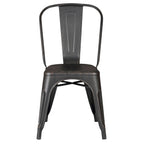 Set of 4 Stackable Metal Dining Chairs