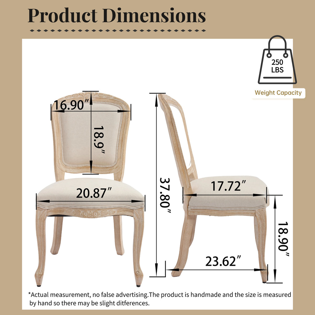 French Country Dining Chairs Set of 2