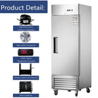 27"W Commercial Refrigerator with Solid Door
