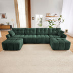 4-Seater Sofa Set with 2 Ottomans