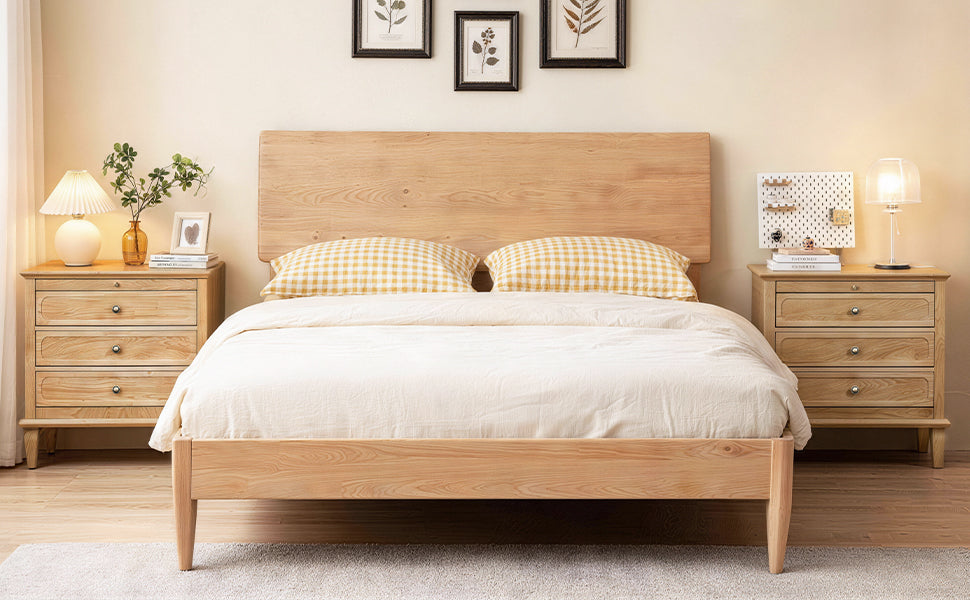3 Drawer Nightstand with Charging Station, Vintage