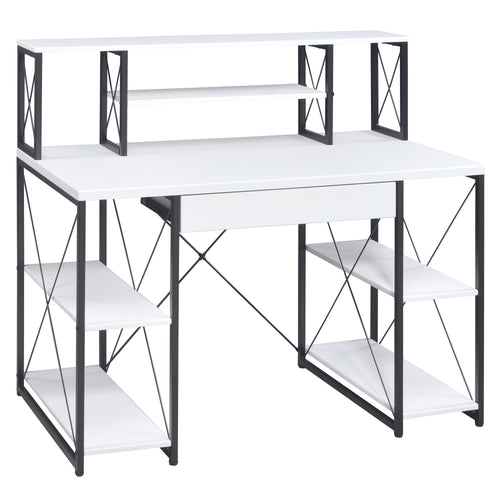 White and Black Recording Studio Desk