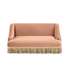 Duchess 33" Medium Princess Pet Bed Sofa with Fringe Skirt, Peach