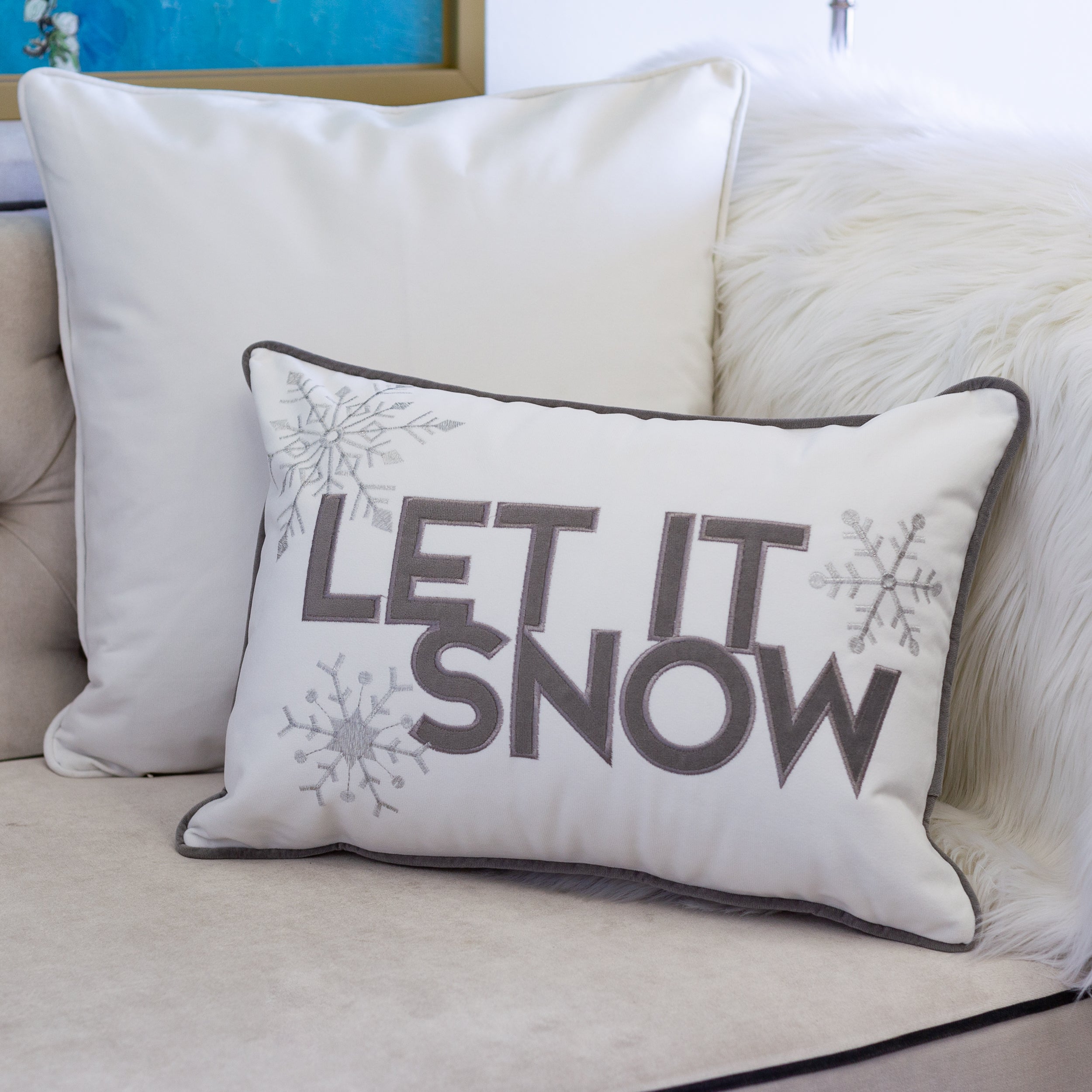 Nneka Let It Snow Decorative Pillow