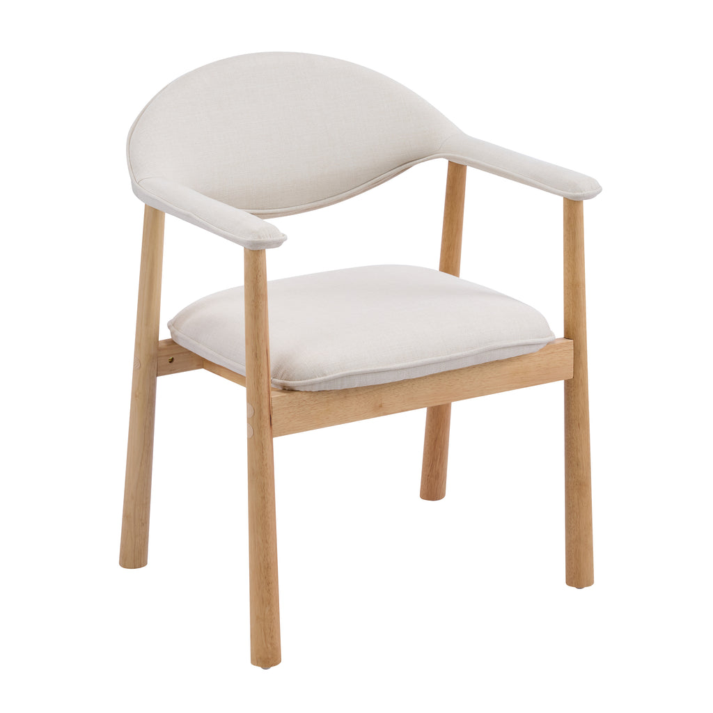 Upholstered Dining Chairs with Curved Back