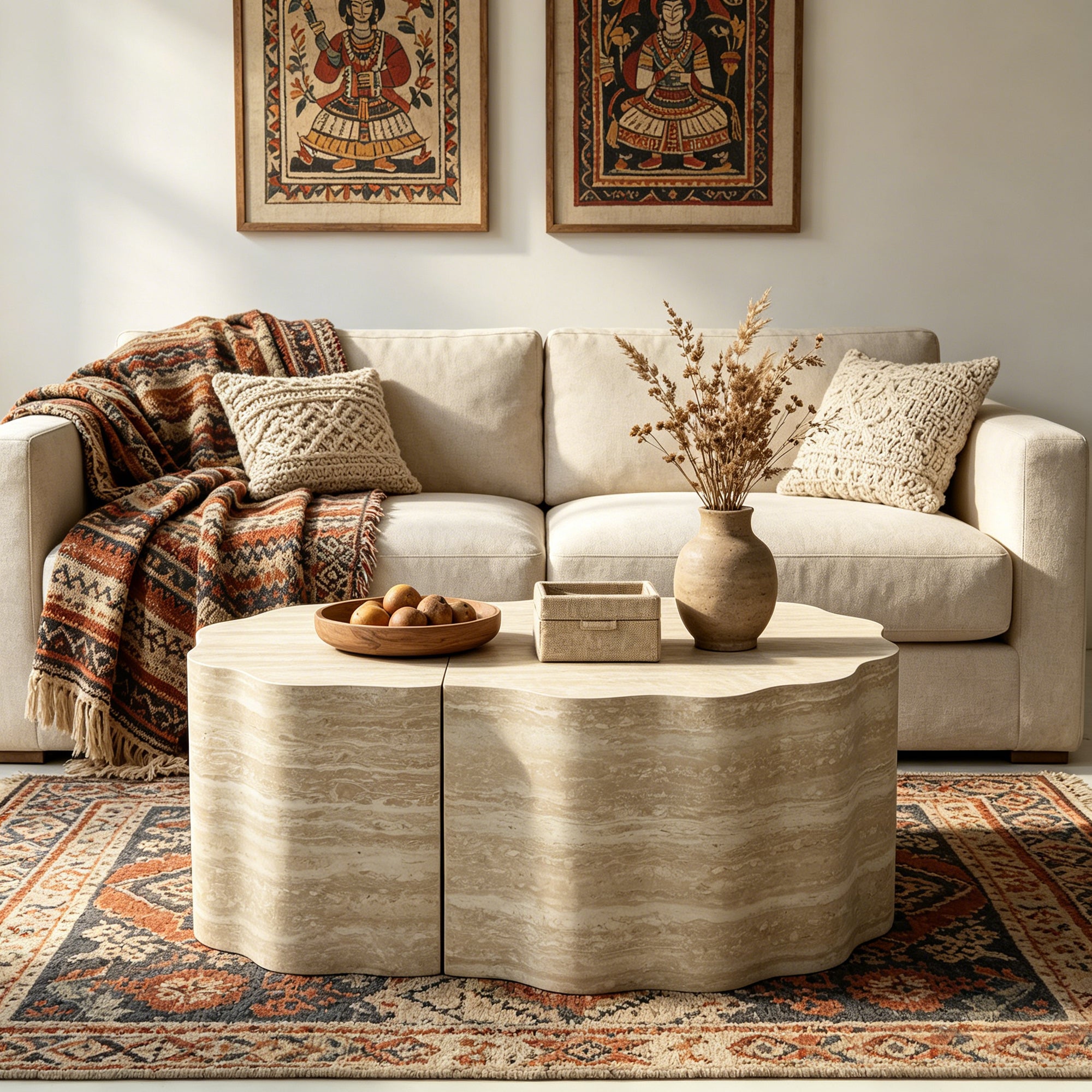 Round Coffee Tables Side Table Set of 2