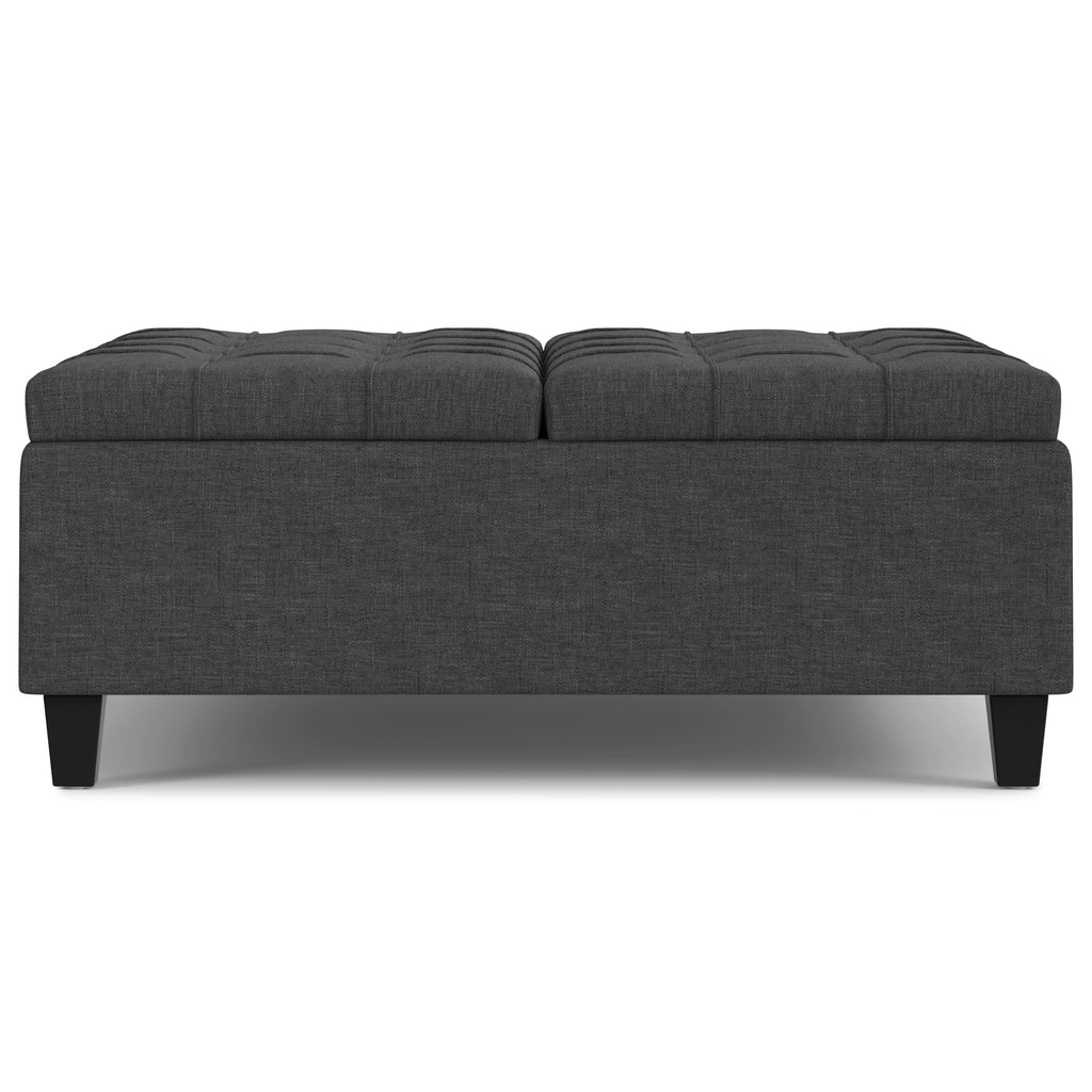Harrison 40 Inch Wide Large Square Coffee Table Storage Ottoman