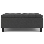 Harrison 40 Inch Wide Large Square Coffee Table Storage Ottoman
