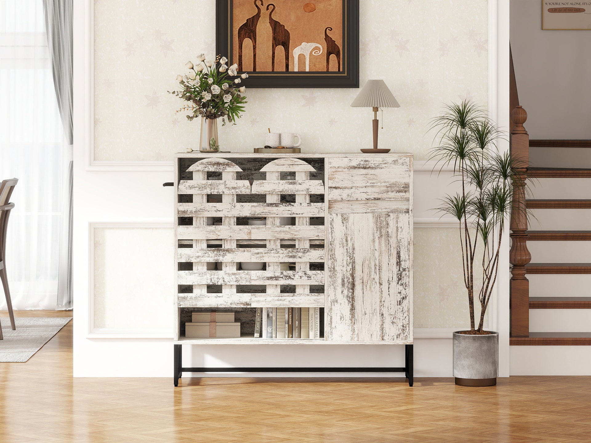 44.3" Farmhouse Sideboard Cabinet with Storage