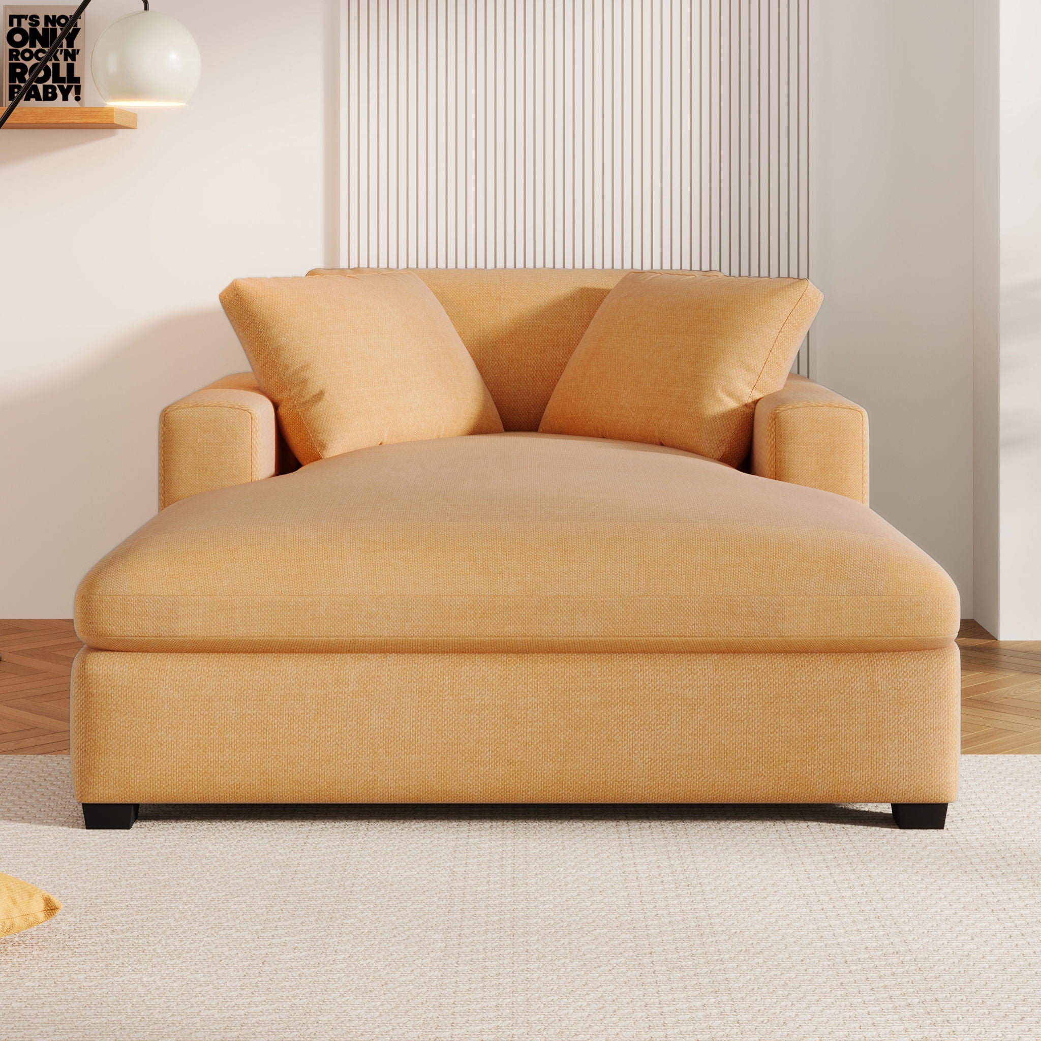 Oversized Chaise Lounge Chair Classic Design
