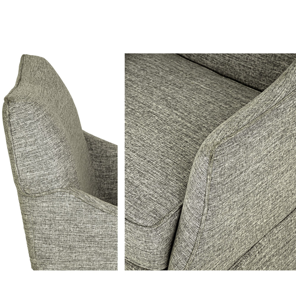 Upholstered Skirted Dining Arm Chair With Hidden Comfort