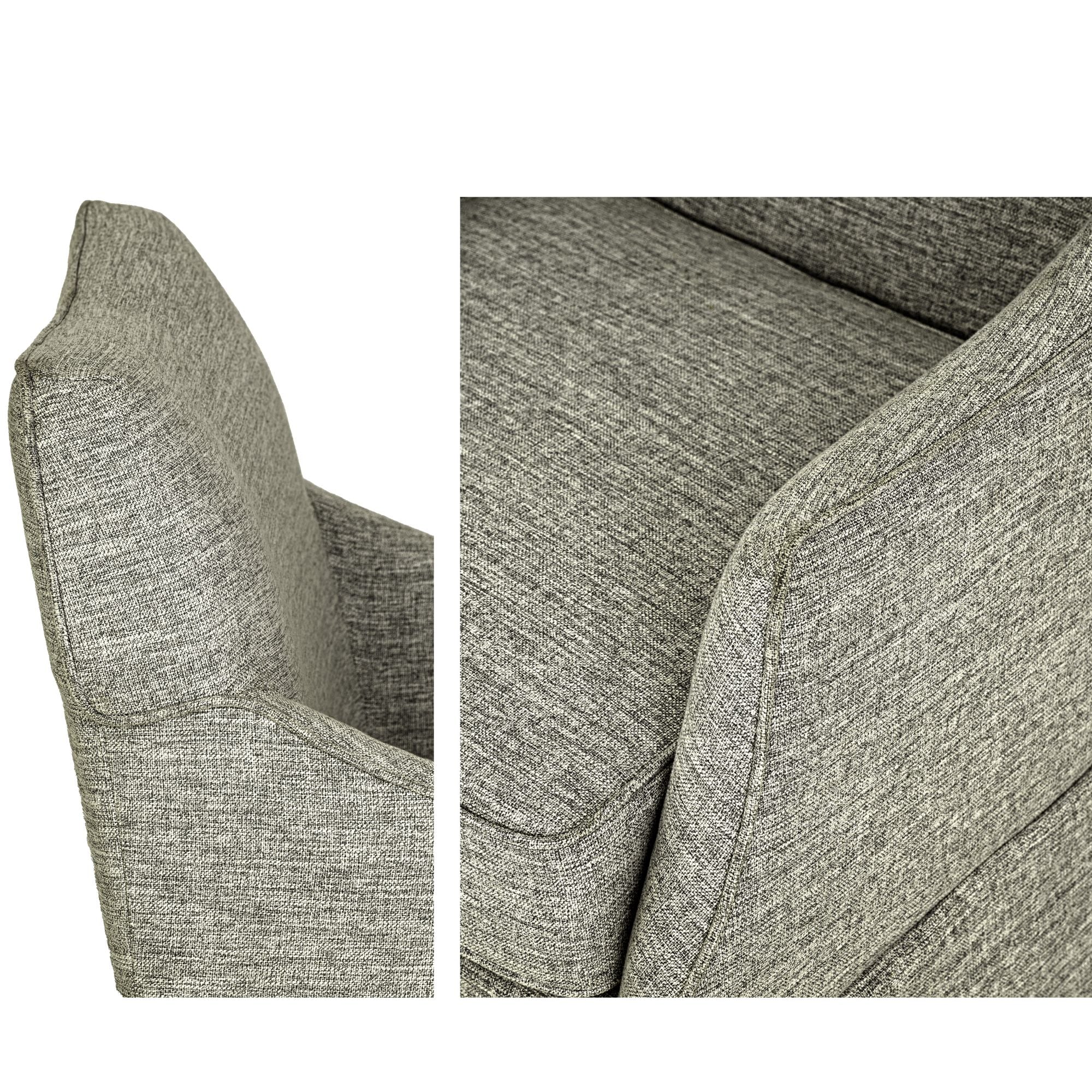 Upholstered Skirted Dining Arm Chair With Hidden Comfort